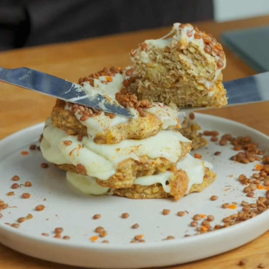 Kat Kat Mercimekli Protein Pankek Tarifi