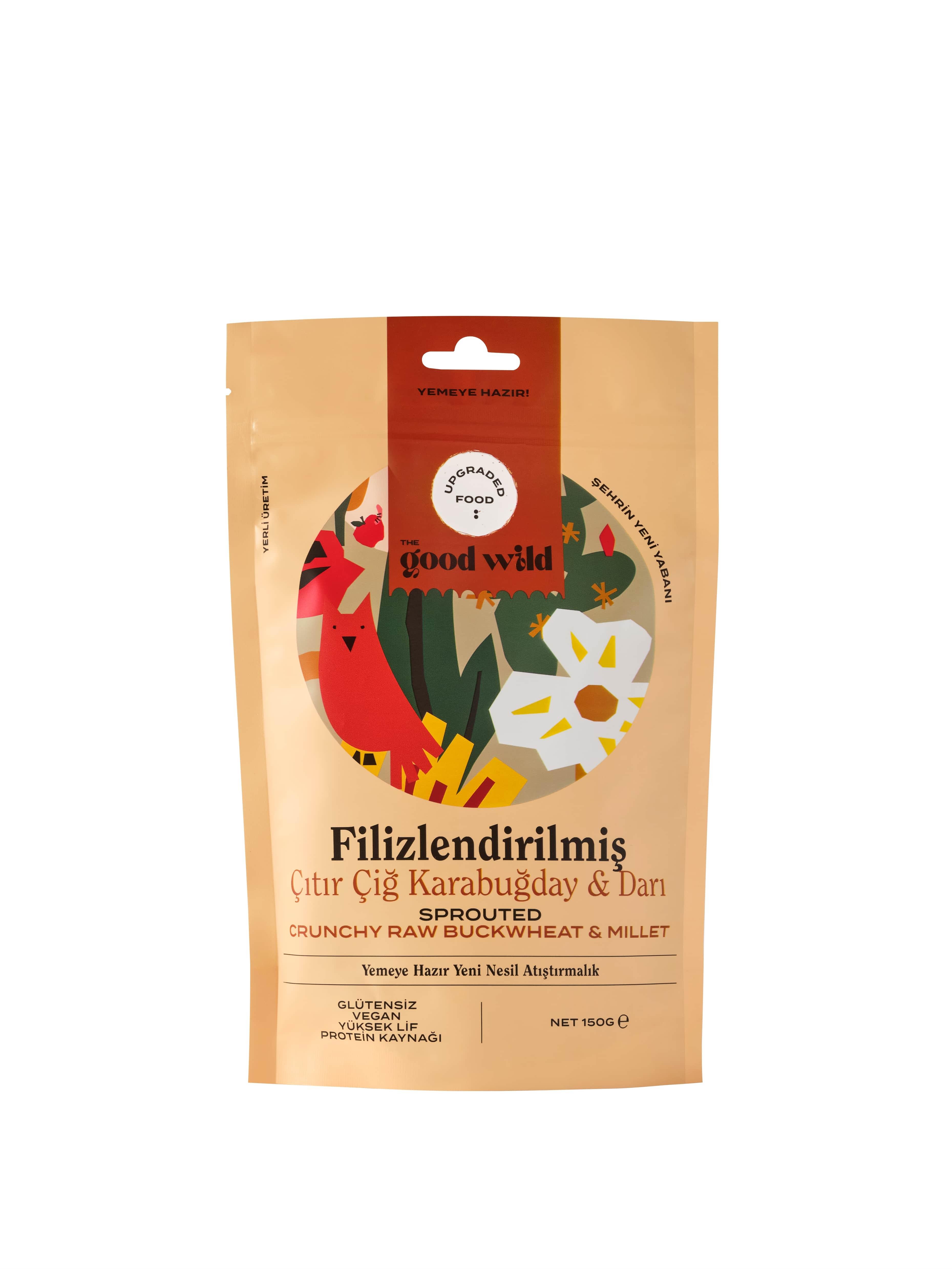 Filizlendirilmiş Çıtır Çiğ Karabuğday & Darı