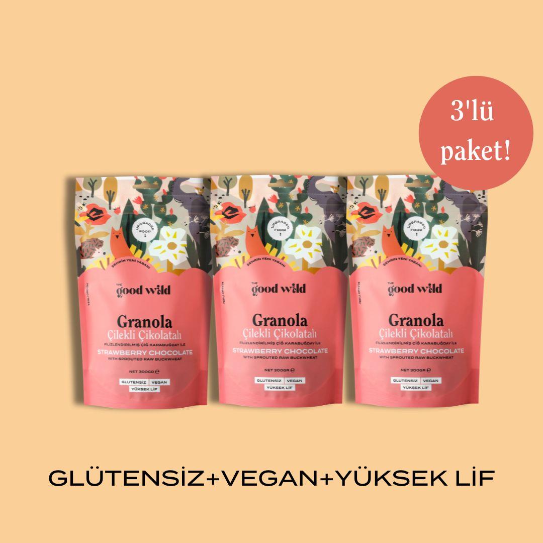 Granola Çilekli Çikolatalı 3'lü Avantaj Paketi