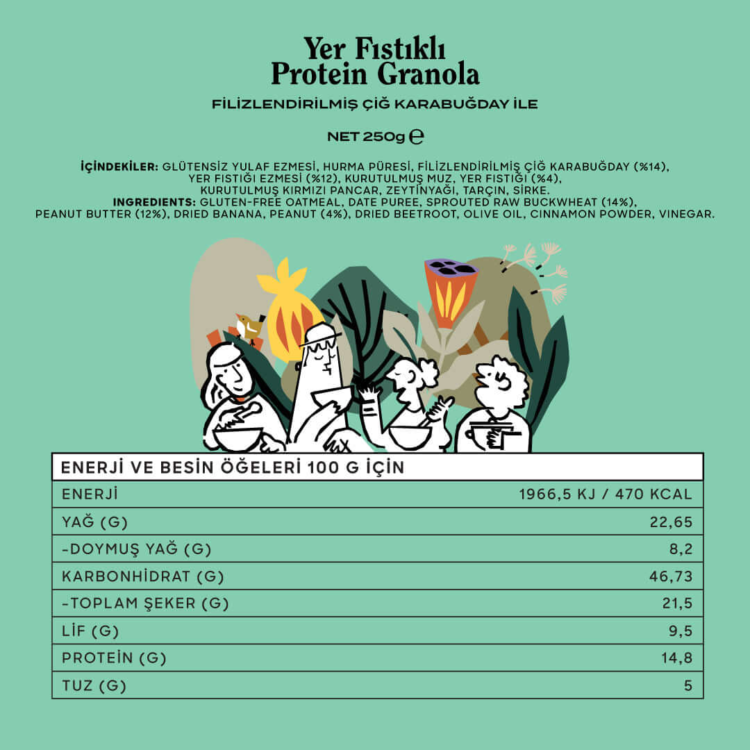Yer Fıstıklı Protein Granola