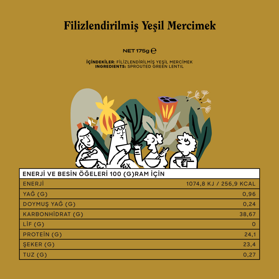 Filizlendirilmiş Yeşil Mercimek