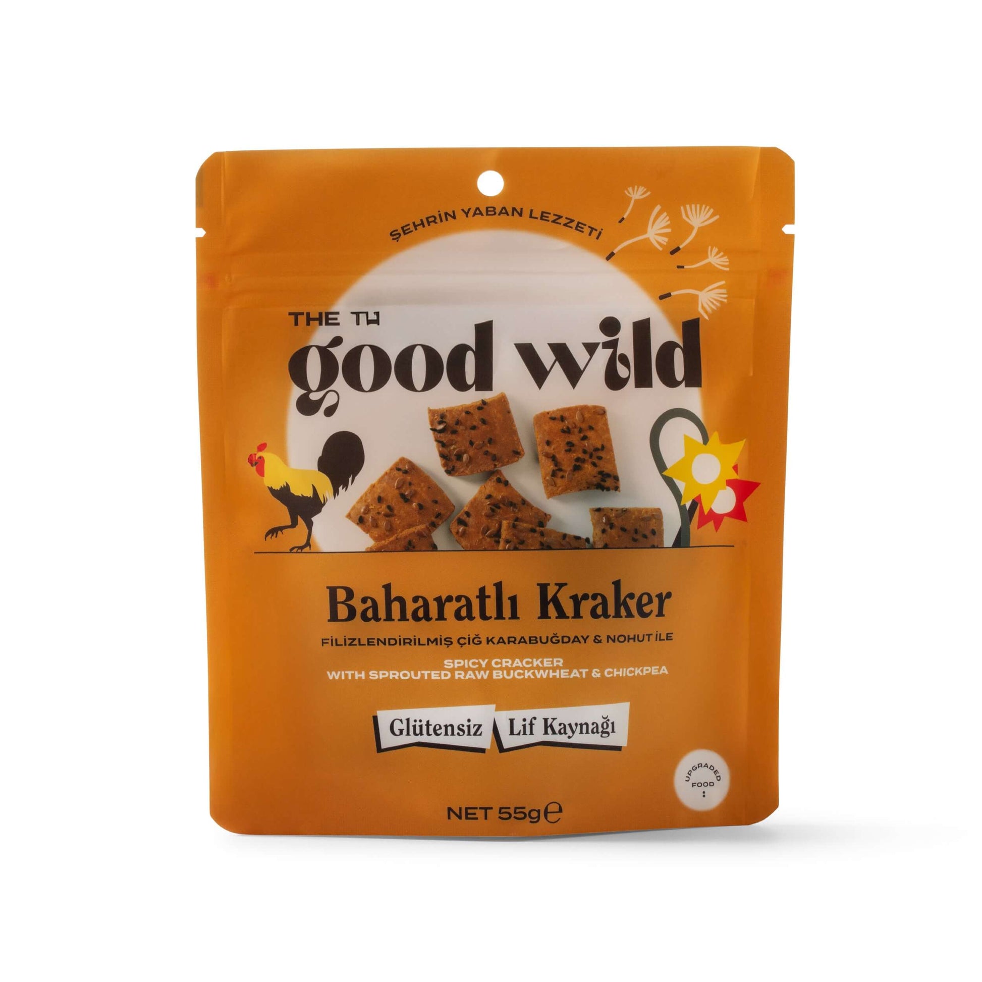 Baharatlı Kraker - Filizlendirilmiş çiğ karabuğday ve nohut ile hazırlanan tuzlu atıştırmalık.