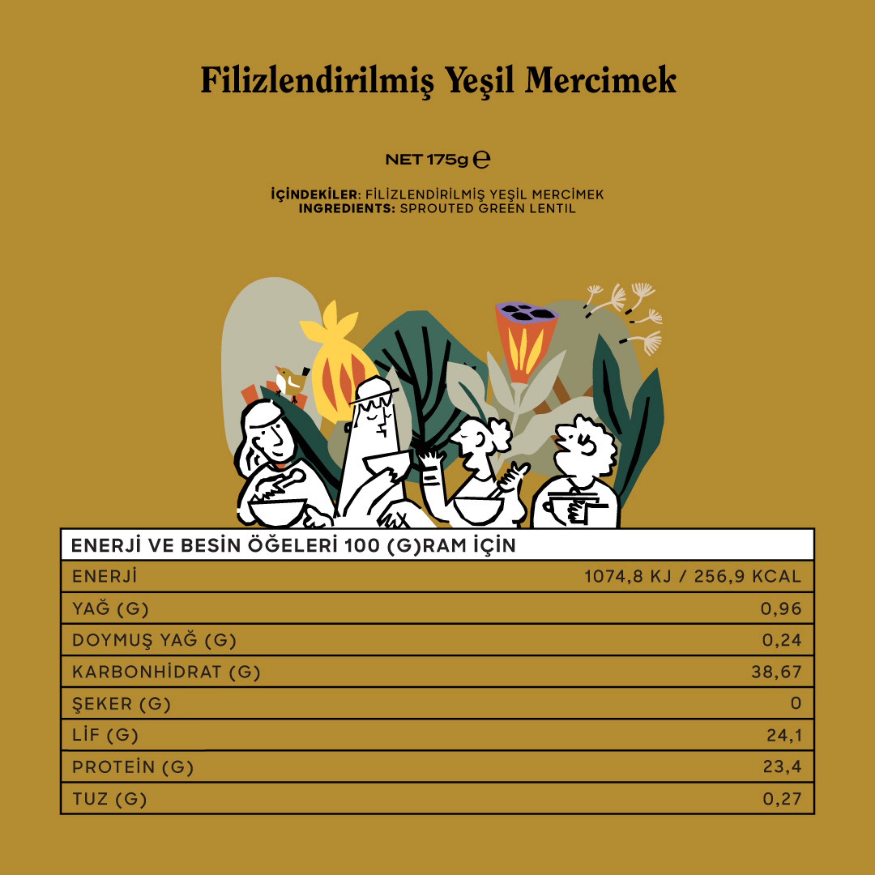 Filizlendirilmiş Yeşil Mercimek