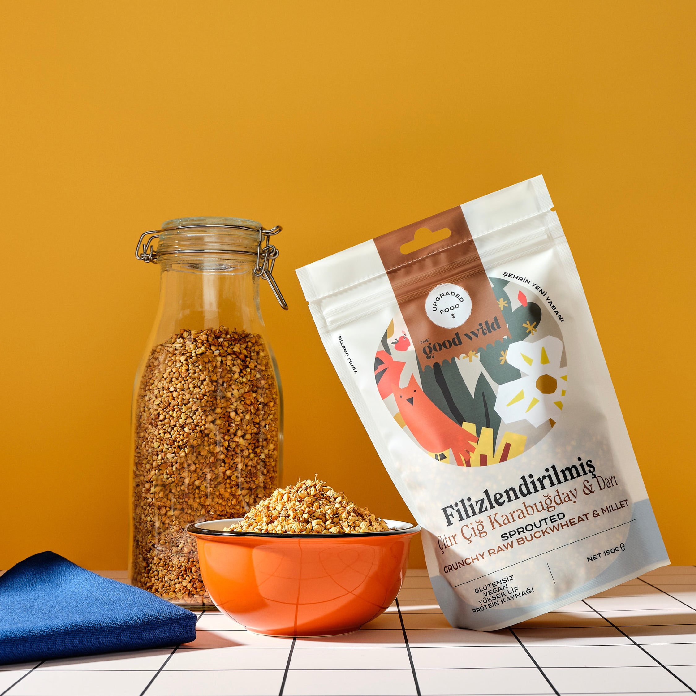 Filizlendirilmiş Çıtır Çiğ Karabuğday & Darı